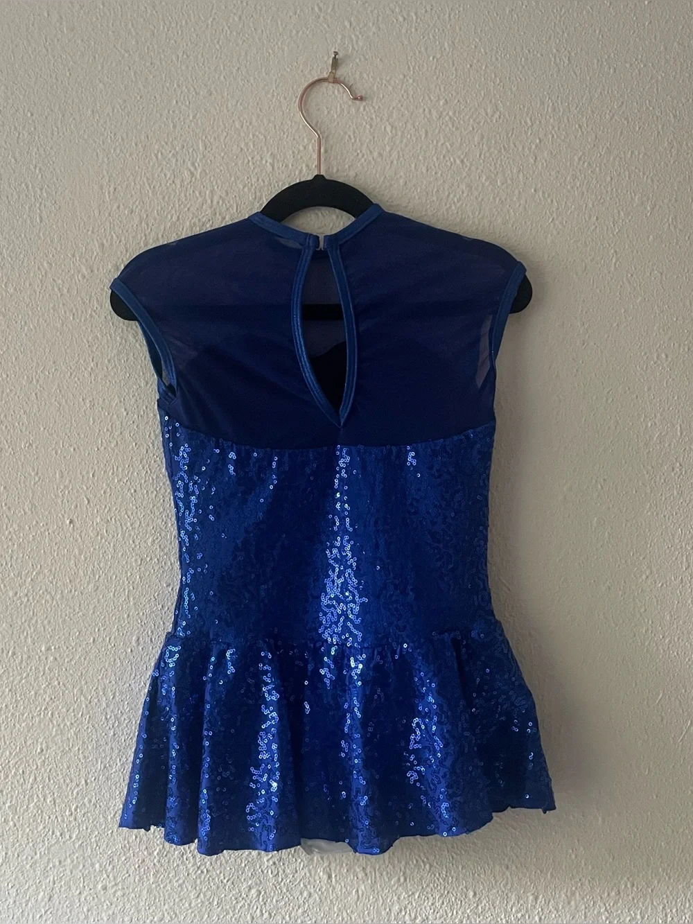 Revolution Dancewear Royal Blue Sequin Dance Costume Lyrical Jazz Girl’s Medium